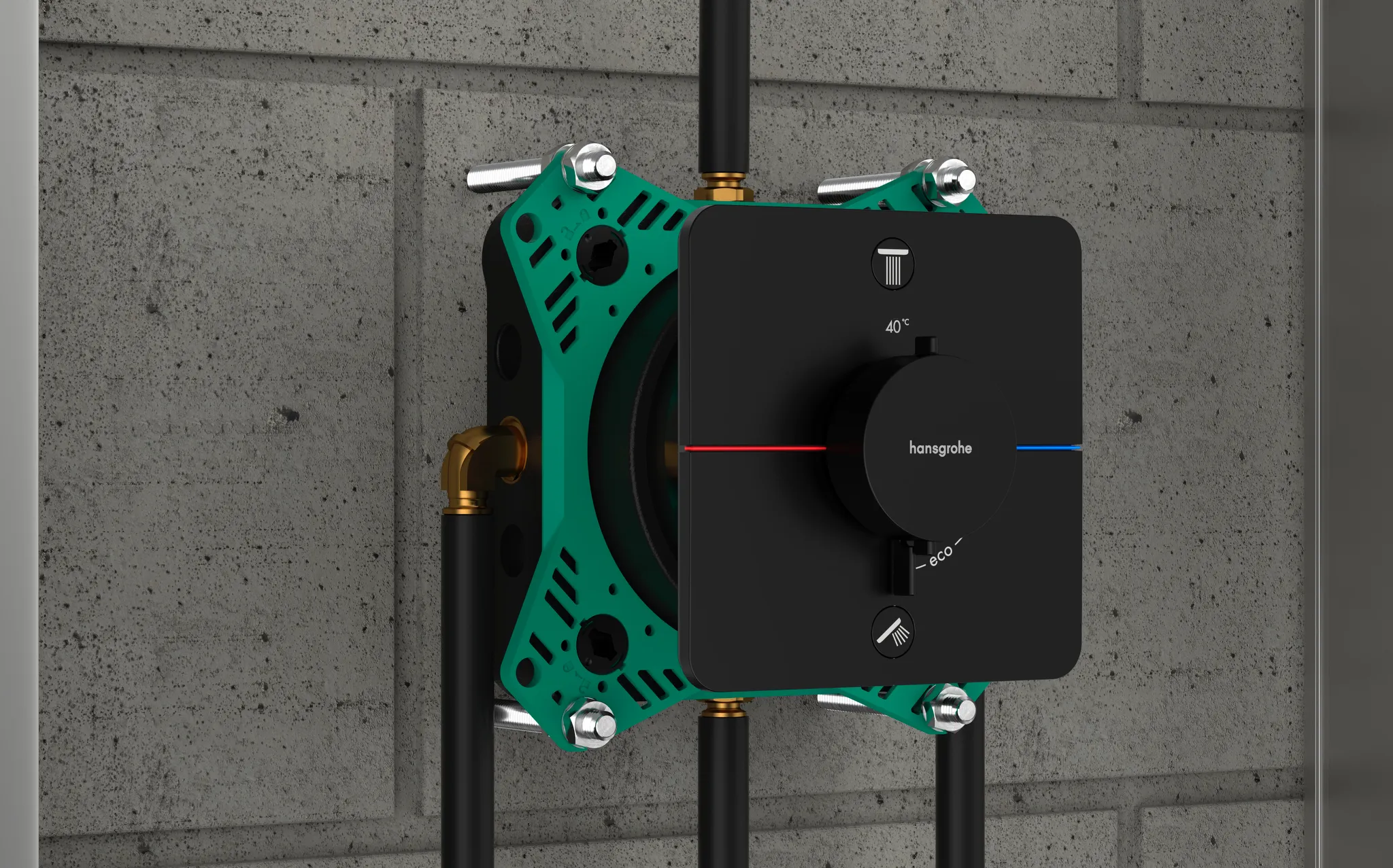 ShowerSelect Comfort Q Thermostat Unterputz für 2 Verbraucher Chrom ShowerSelect Comfort Q Thermostat Unterputz für 2 Verbraucher Chrom