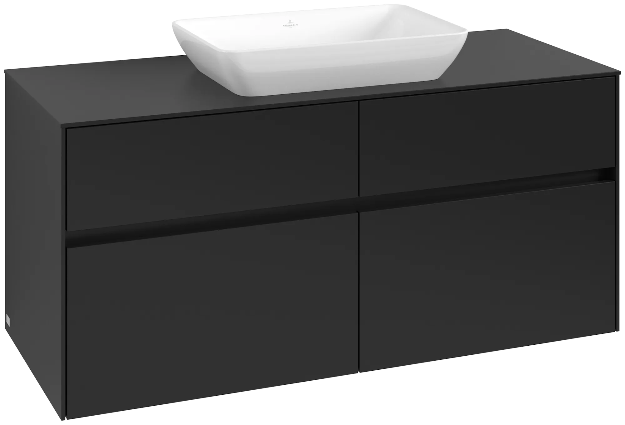 Villeroy & Boch Collaro Waschbeckenunterschrank C112B0, 1200x548x500mm, Volcano Black