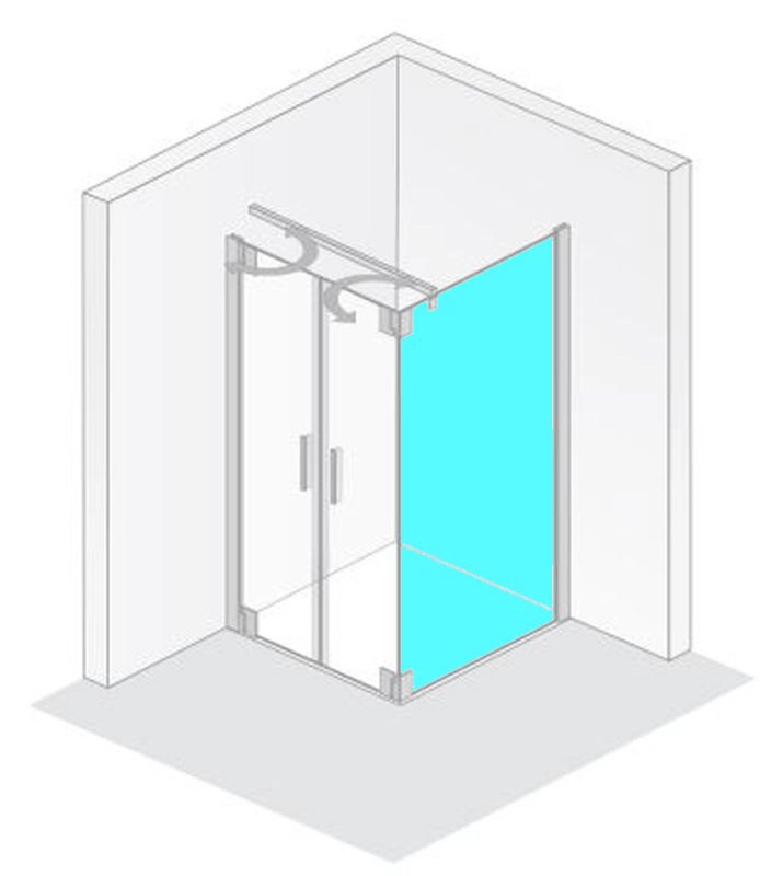 HSK Seitenwand „K2P“ Glas Carré, Profile Chromoptik (Alu Hochglanz poliert), für 800 mm, H: 2000 mm HSK Seitenwand „K2P“ Glas Carré, Profile Chromoptik (Alu Hochglanz poliert), für 800 mm, H: 2000 mm