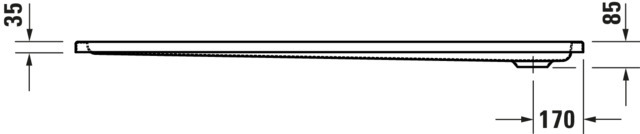 Duravit rechteck Duschwanne „D-Code“ 170 × 90 cm 