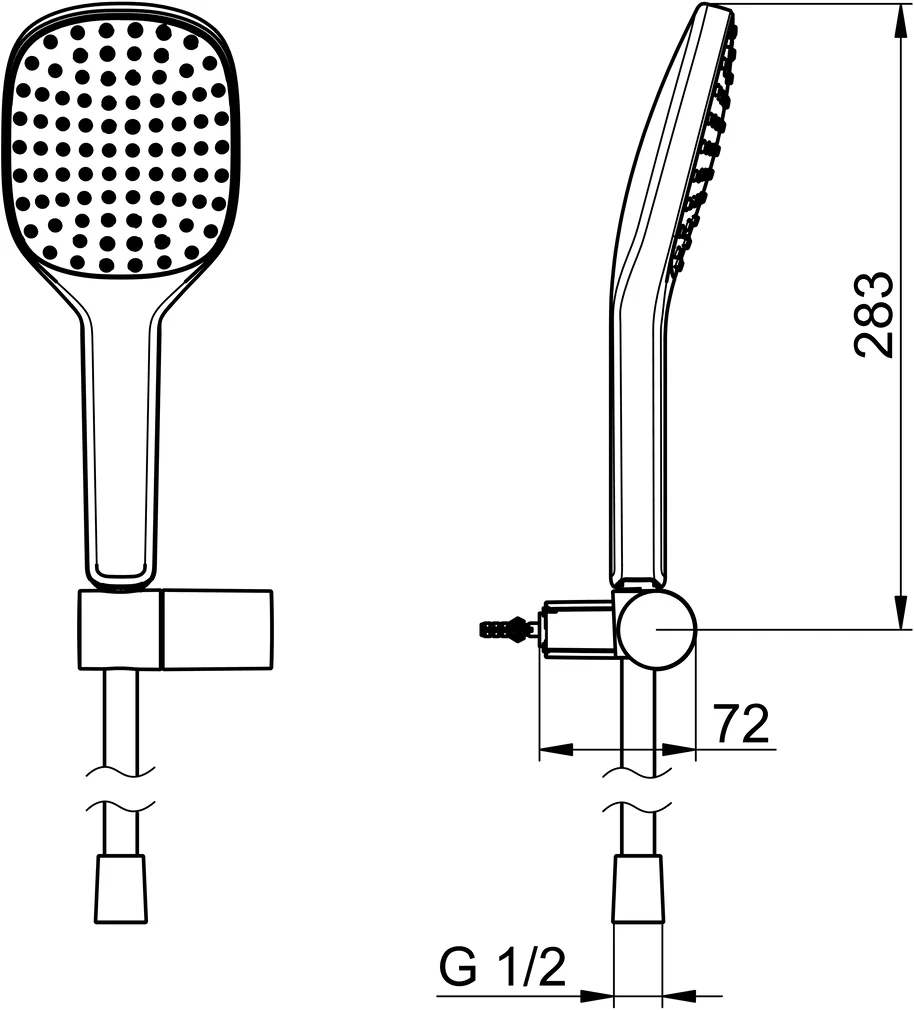 HansaACTIVEJET Style Handbrausegarnitur HansaACTIVEJET Style 8438 1-strahlig Chrom HansaACTIVEJET Style Handbrausegarnitur HansaACTIVEJET Style 8438 1-strahlig Chrom