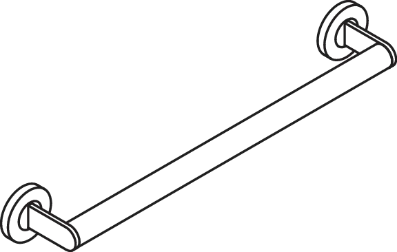 HEWI Haltegriff „System 900“ in Schwarz tiefmatt, Befestigung verdeckt HEWI Haltegriff „System 900“ in Schwarz tiefmatt, Befestigung verdeckt