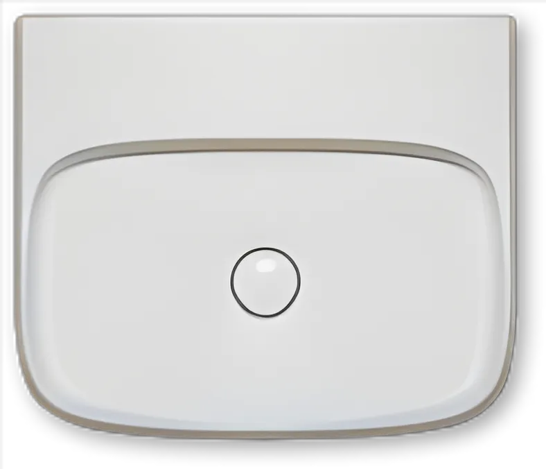 Wandwaschtisch geschliffen „Seed“ 55 × 45 cm in Weiß Wandwaschtisch geschliffen „Seed“ 55 × 45 cm in Weiß