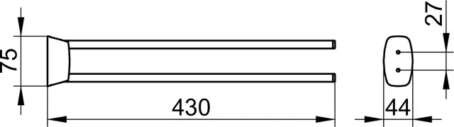 City.2 02718010000 Handtuchhalter 430 mm verchromt City.2 02718010000 Handtuchhalter 430 mm verchromt