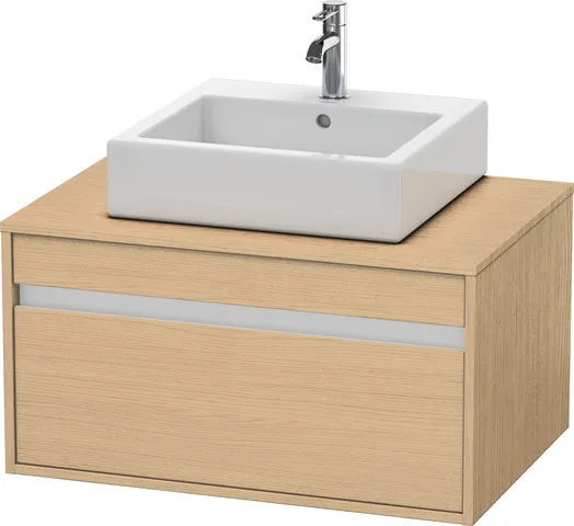 Duravit Waschtischunterschrank wandhängend „Ketho“ 80 × 42,6 × 55 cm Eiche Natur Duravit Waschtischunterschrank wandhängend „Ketho“ 80 × 42,6 × 55 cm Eiche Natur