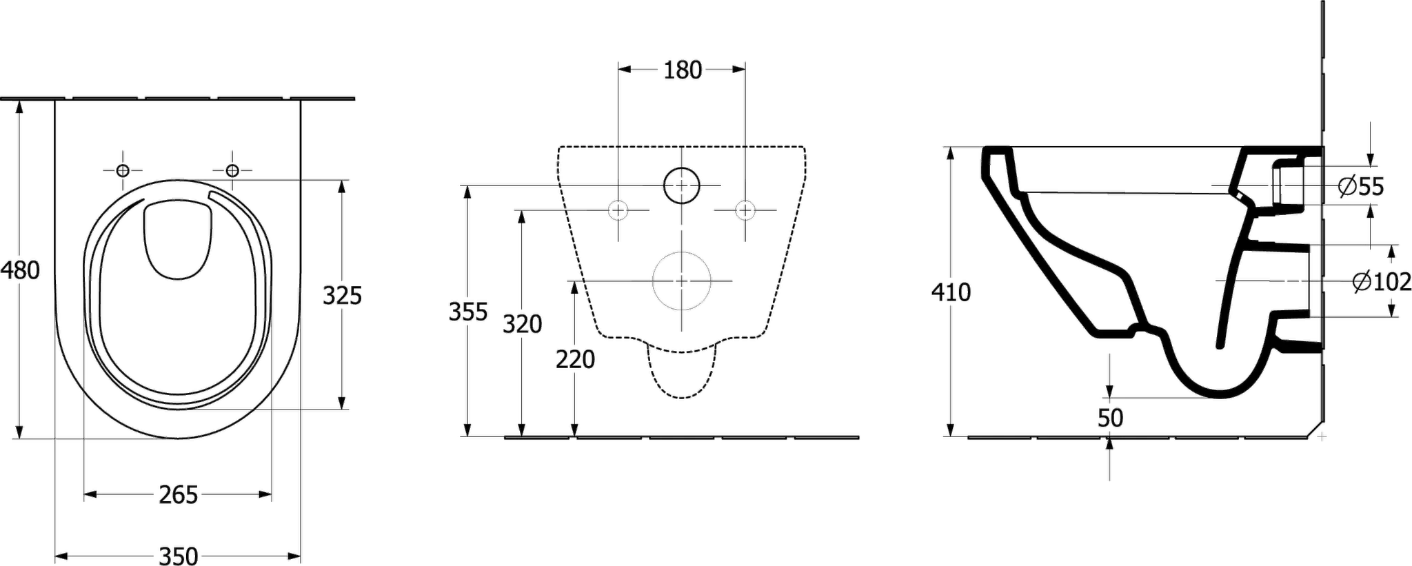 Wand-Tiefspül-WC Combi-Pack TwistFlush „Architectura“ 35 × 35,5 × 48 cm in Weiß Alpin, Befestigung sichtbar, ohne Spülrand Wand-Tiefspül-WC Combi-Pack TwistFlush „Architectura“ 35 × 35,5 × 48 cm in Weiß Alpin, Befestigung sichtbar, ohne Spülrand