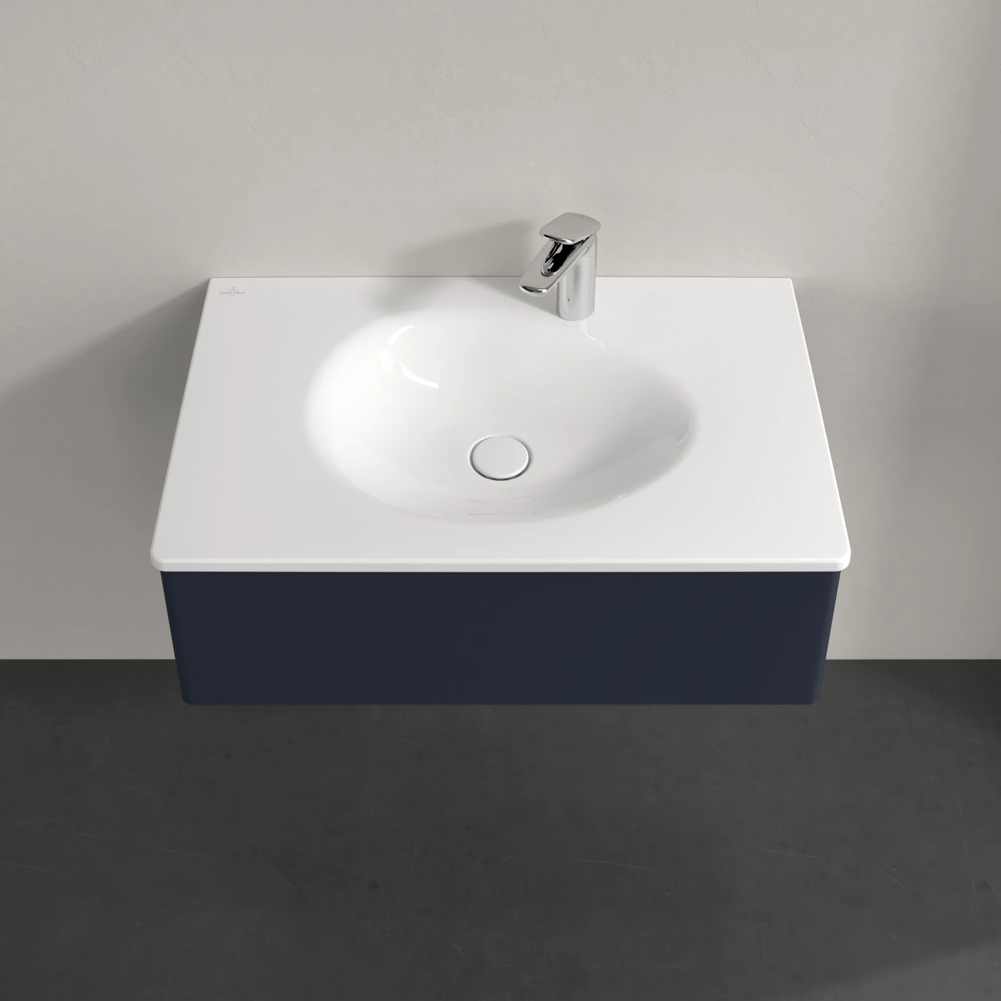 Villeroy & Boch Waschtischunterschrank für Schrankwaschtisch „Antao“ 788 × 256 × 496 mm Midnight Blue Matt Lacquer, für Becken mittig, mit Beleuchtung Villeroy & Boch Waschtischunterschrank für Schrankwaschtisch „Antao“ 788 × 256 × 496 mm Midnight Blue Matt Lacquer, für Becken mittig, mit Beleuchtung