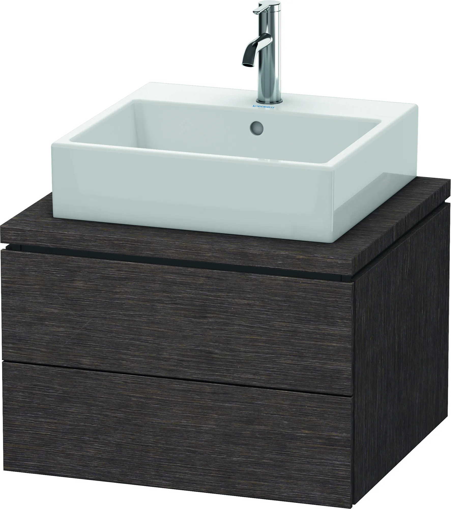 Duravit Waschtischunterschrank wandhängend „L-Cube“ 62 × 40 × 54,7 cm Eiche Dunkel gebürstet