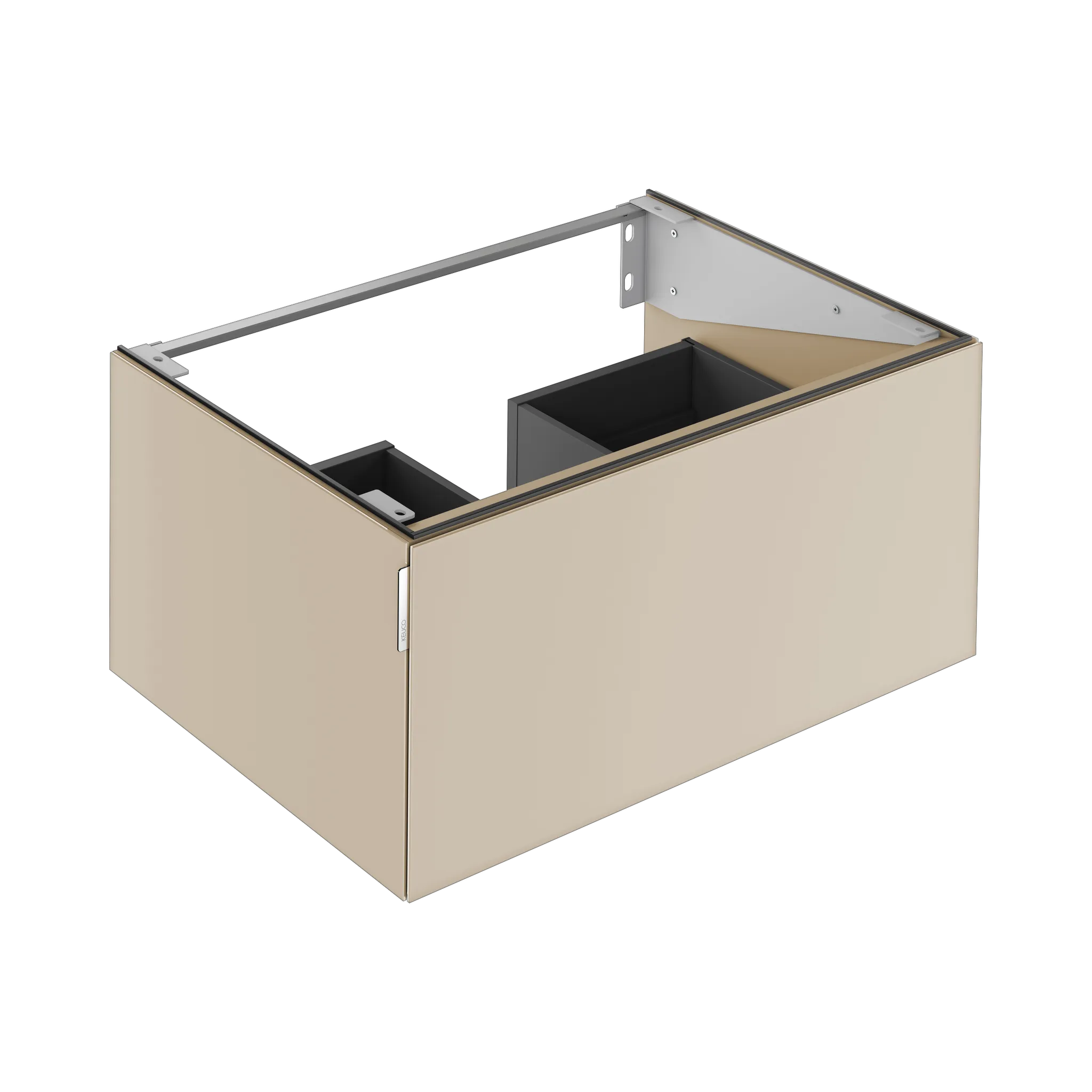 KEUCO Waschtischunterschrank mit Auszug „Edition 11 Art“ Sand (Glas, satiniert), Sand (Glas, satiniert), mit Beleuchtung 800 × 350 × 490 mm
