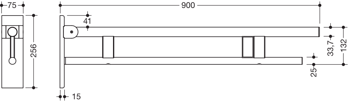 HEWI Stützklappgriff „System 900“