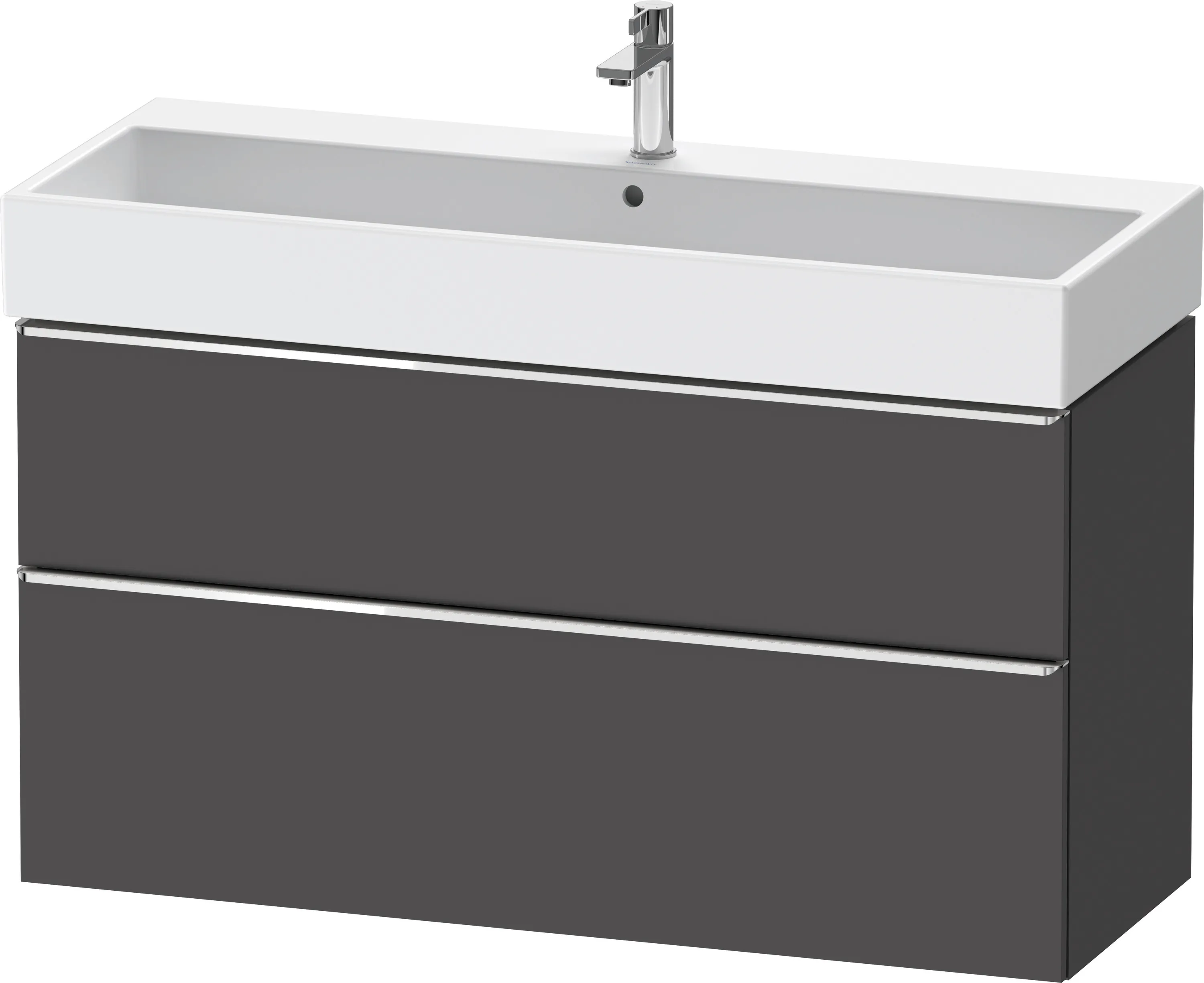 Duravit Waschtischunterschrank wandhängend „D-Neo“ 118,4 × 62,5 × 44,2 cm Graphit Matt