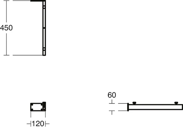Ideal Standard Consolenträger Conca 4 Stück 120x450x60mm Ideal Standard Consolenträger Conca 4 Stück 120x450x60mm