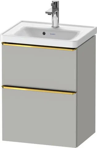 Duravit Waschtischunterschrank wandhängend „D-Neo“ 48,4 × 62,5 × 37,2 cm in Betongrau Matt