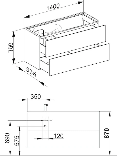KEUCO Waschtischunterschrank „Edition 11“ Weiß (Lack, hochglanz), Weiß (Lack, hochglanz), Becken links, mit Beleuchtung 1400 × 700 × 535 mm KEUCO Waschtischunterschrank „Edition 11“ Weiß (Lack, hochglanz), Weiß (Lack, hochglanz), Becken links, mit Beleuchtung 1400 × 700 × 535 mm
