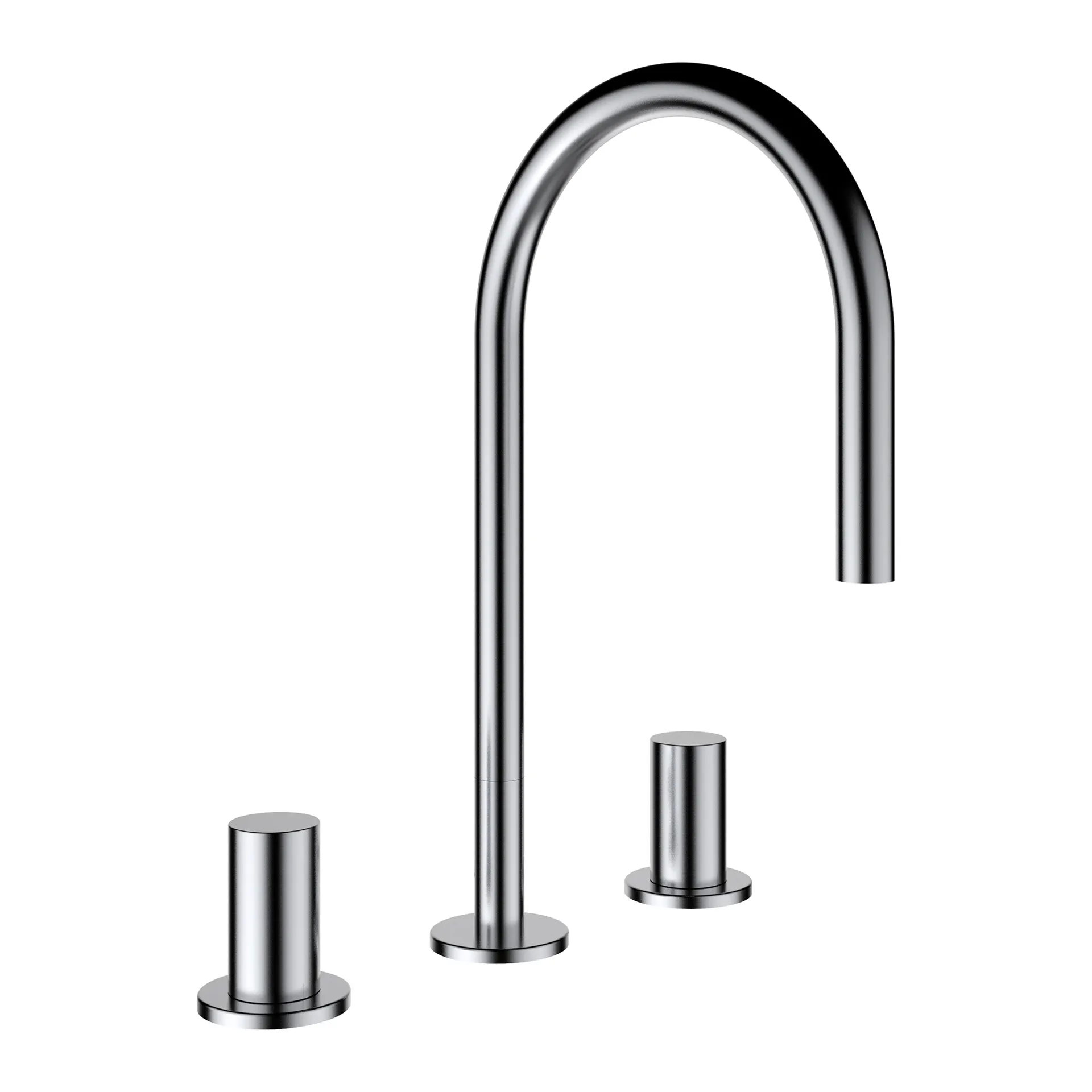 3-Loch Waschtischmischer Kartell Schwenkauslauf Ausladung 166 mm ohne Ablaufventil PVD Edelstahl gebürstet 3-Loch Waschtischmischer Kartell Schwenkauslauf Ausladung 166 mm ohne Ablaufventil PVD Edelstahl gebürstet
