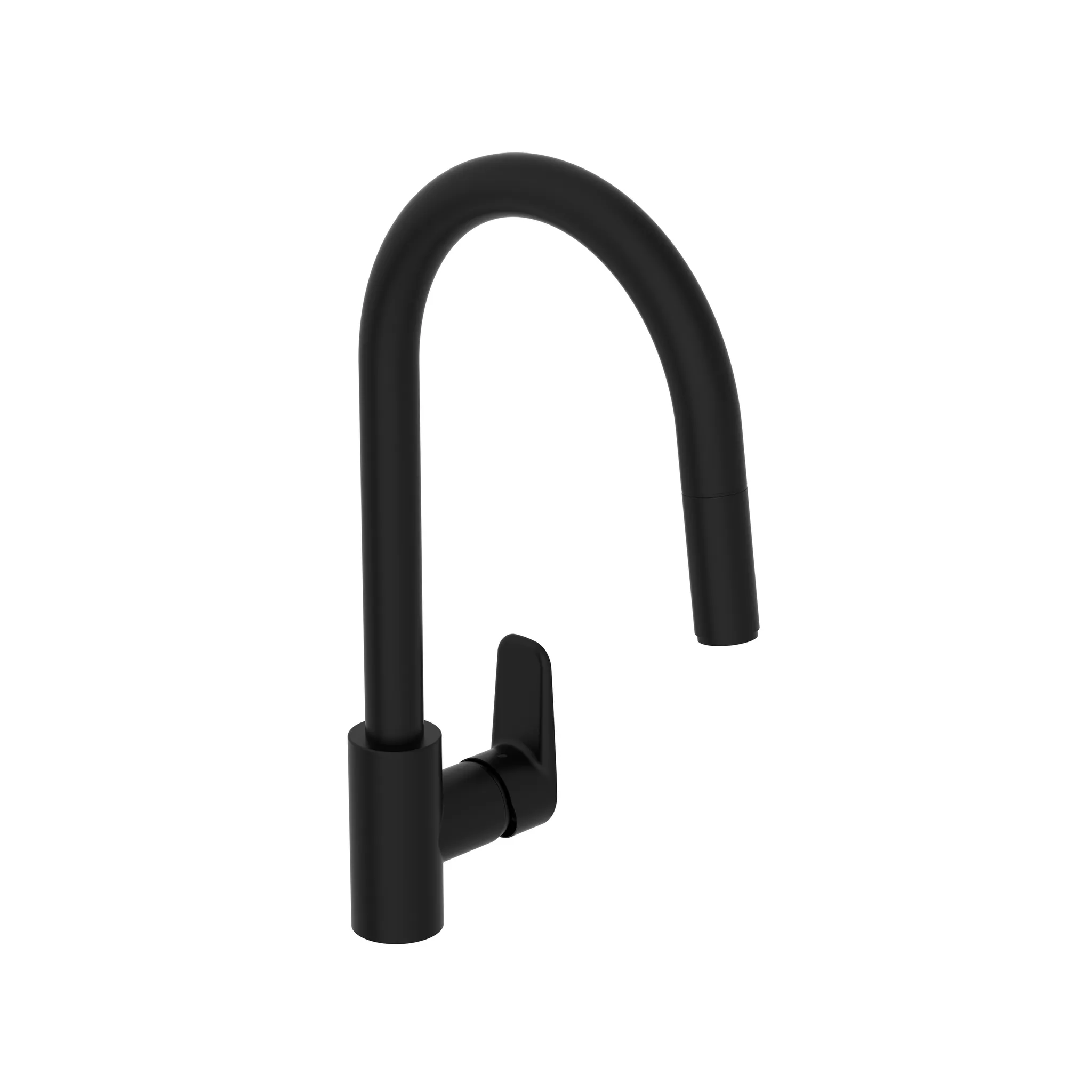 VitrA Flow Soft Einhebel-Spültischmischer Niederdruck, 40 cm Höhe, rund Schwarz Matt
