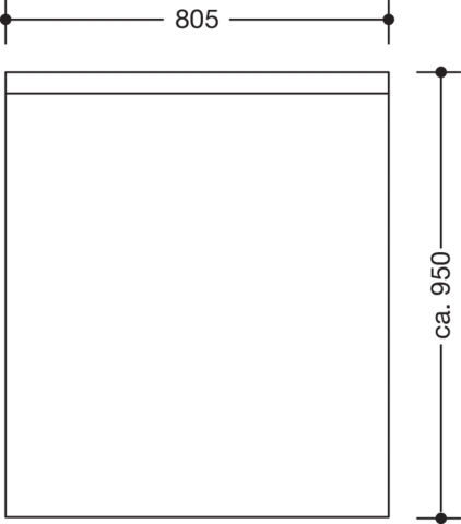 HEWI Duschvorhang „Serie 802 LifeSystem“ 80,5 × 95 cm