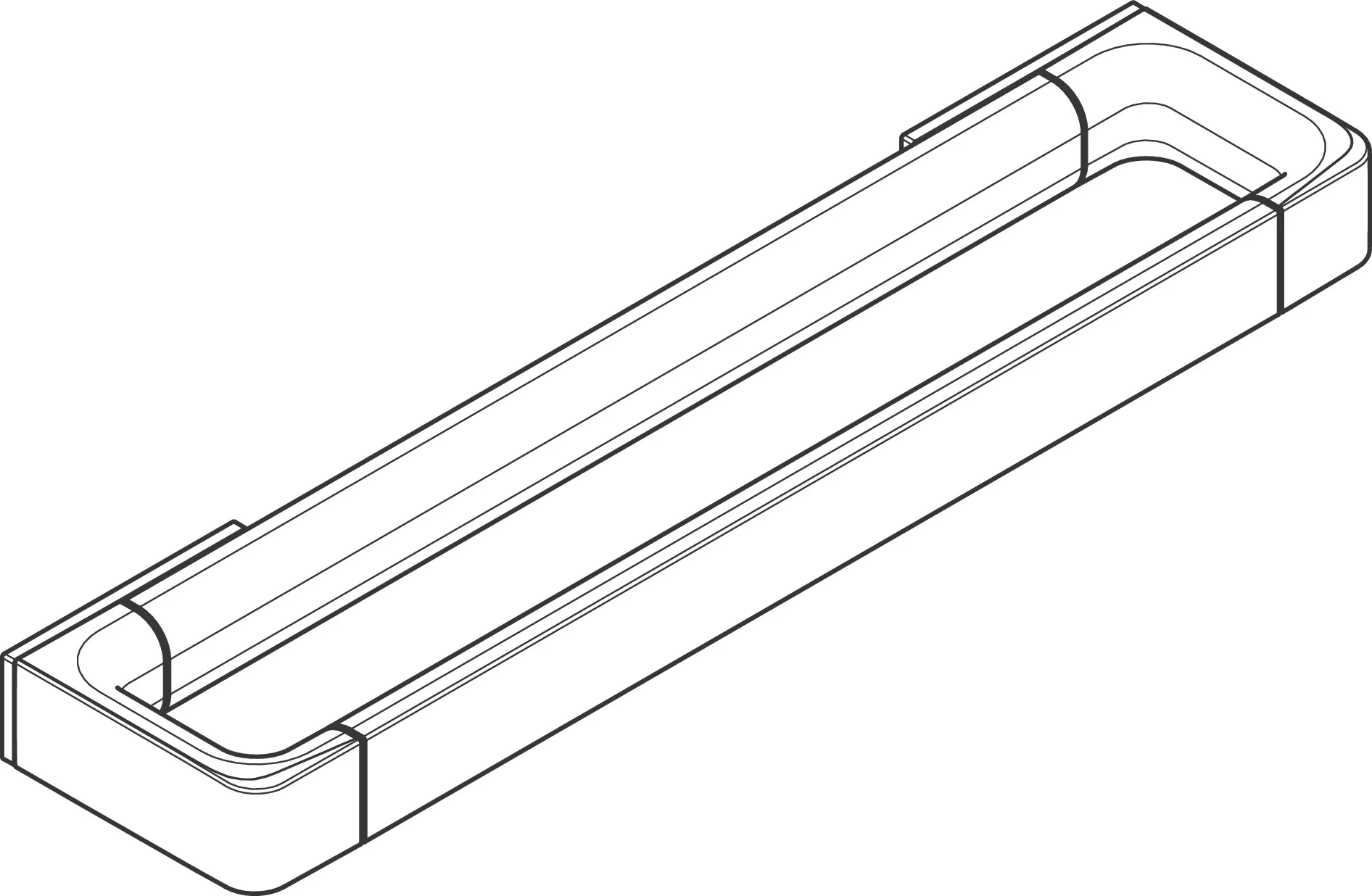 Hansgrohe AXOR Universal Softsquare Reling Haltestange 300 mm, Chrom Hansgrohe AXOR Universal Softsquare Reling Haltestange 300 mm, Chrom