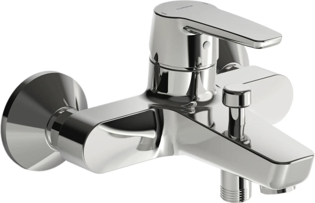 HansaPOLO Einhebelmischer Wafü und Brausebatterie HansaPOLO 5144 Ausladung 157 mm DN15 Chrom