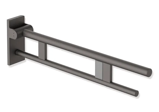 HEWI System 900 Stützklappgriff Duo, Design A, Edelstahl, Ausladung 750 mm