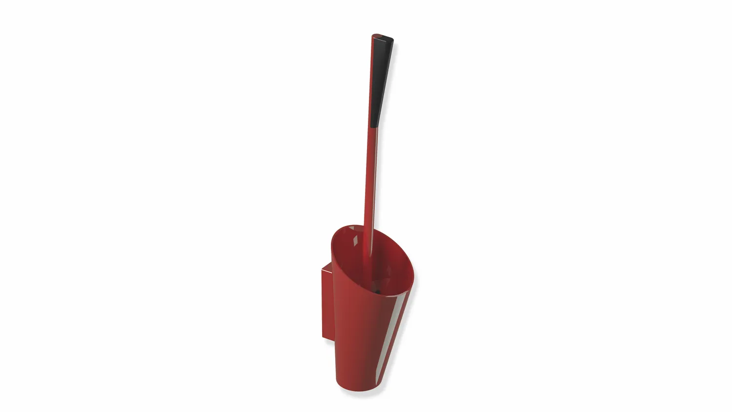 HEWI Toilettenbürstengarnitur „Serie 801“ 13 × 57,5 cm in Rubinrot HEWI Toilettenbürstengarnitur „Serie 801“ 13 × 57,5 cm in Rubinrot