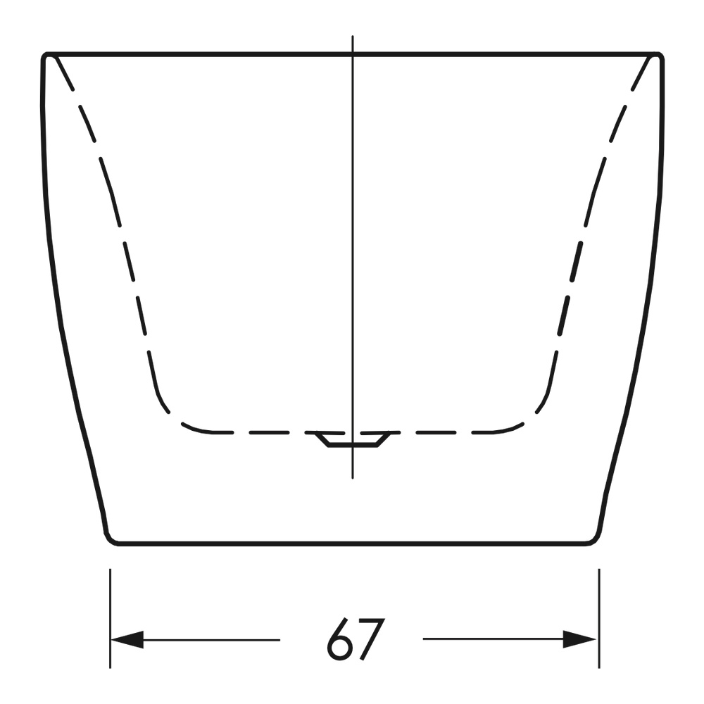 repaBAD Badewanne „Ferrara Mono F“ freistehend oval 1800 × 850 mm, Fußablauf in Weiß