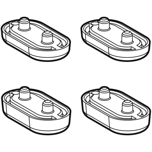 Set Ausgleichspuffer erhöht, für WC-Sitzring, für AquaClean 5000plus / 5000 (2 St.): manhattan