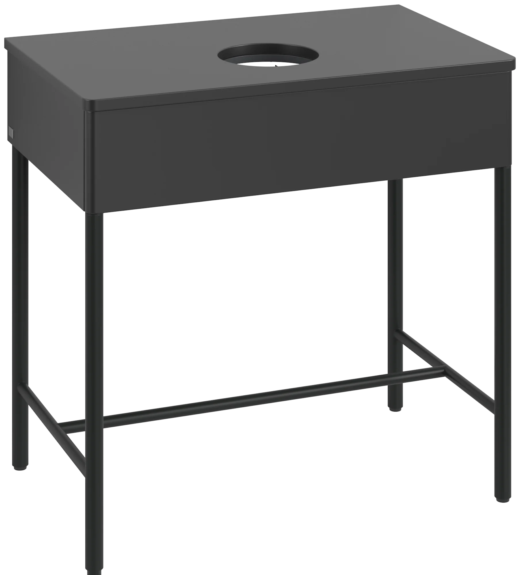 Villeroy & Boch Waschbeckenunterschrank Artis K60011, 800x782x500 mm, Black Matt Lacquer, mit Metallgestell und Push-to-open Funktion Villeroy & Boch Waschbeckenunterschrank Artis K60011, 800x782x500 mm, Black Matt Lacquer, mit Metallgestell und Push-to-open Funktion
