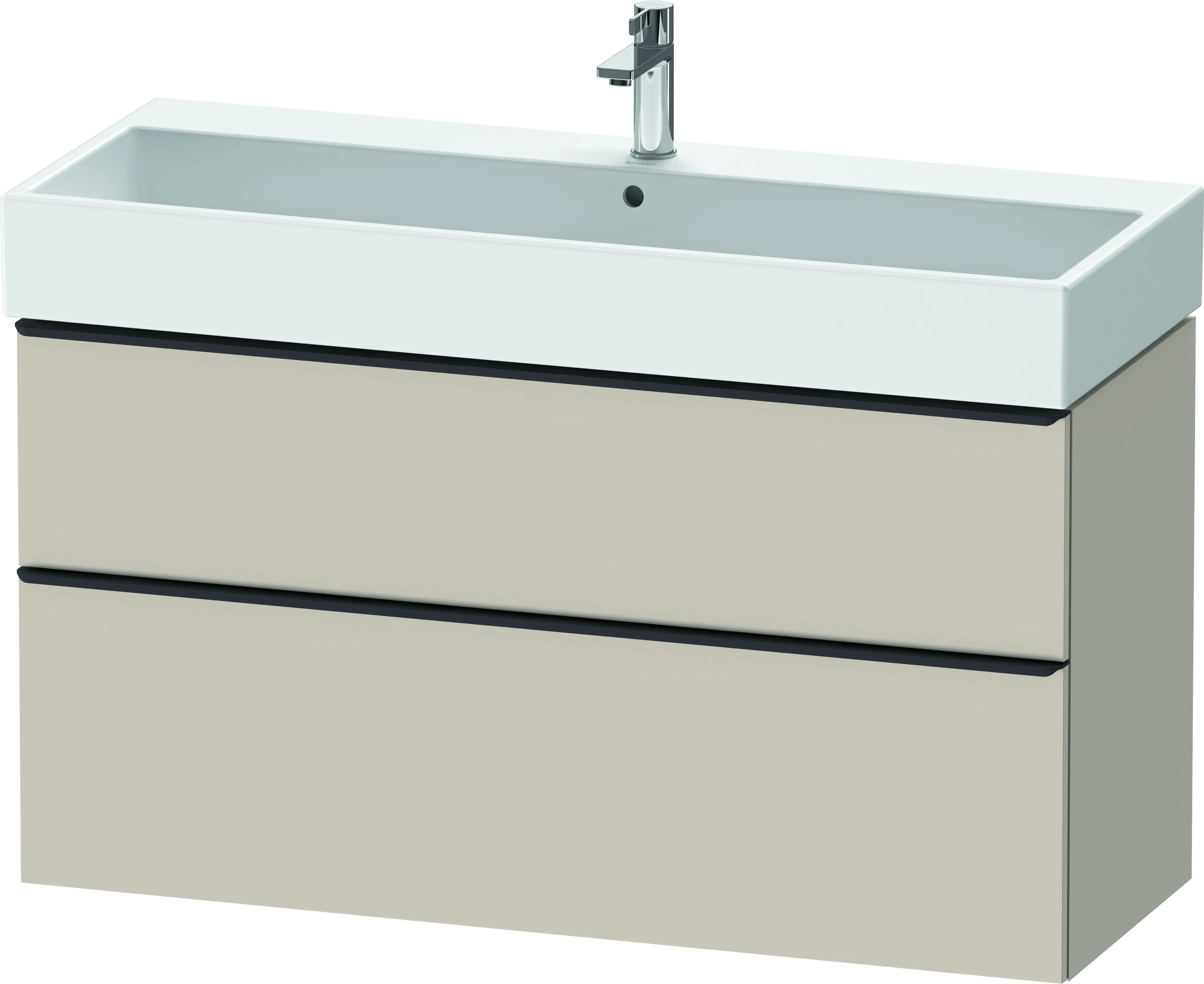 Duravit Waschtischunterschrank wandhängend „D-Neo“ 118,4 × 62,5 × 44,2 cm Taupe Matt