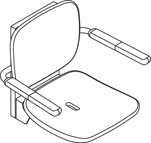 Klappsitz „Serie 802 LifeSystem“ in Anthrazit glänzend / Anthrazit matt Klappsitz „Serie 802 LifeSystem“ in Anthrazit glänzend / Anthrazit matt