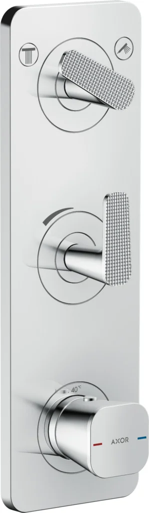 Hansgrohe AXOR Citterio C Thermostatmodul 380/120 UP FS, Chrom, DN20, 2 Verbraucher, max. Durchfluss 30 l/min bei 3 bar Hansgrohe AXOR Citterio C Thermostatmodul 380/120 UP FS, Chrom, DN20, 2 Verbraucher, max. Durchfluss 30 l/min bei 3 bar