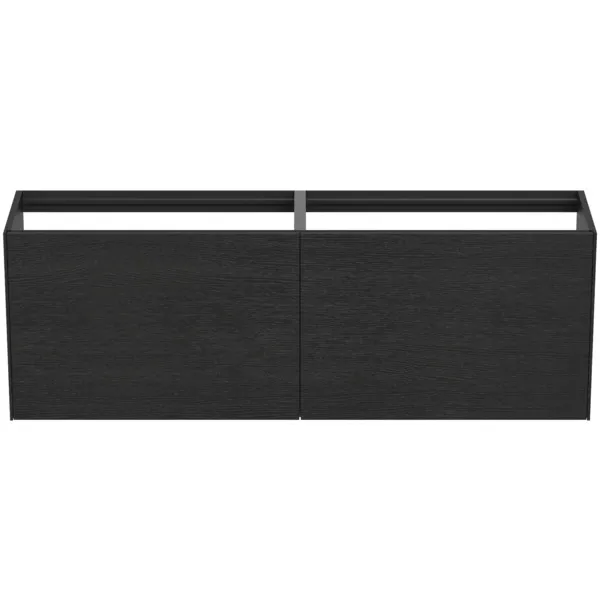 Ideal Standard Conca Waschtischunterschrank, Eiche geflammt, 1585x373x540 mm, 2 Auszüge mit Push-Open und Softclose-Einzug, ohne Platte