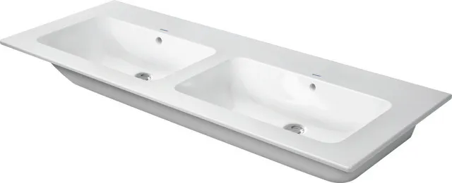 Doppel-Wandwaschtisch „ME by Starck“, mit Überlauf in Weiß Seidenmatt