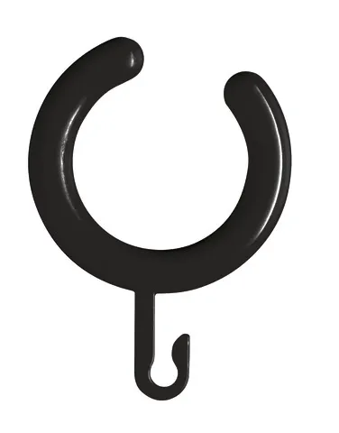 Vorhangringe, schwarz, 5 Stück, für VH-Stange 900