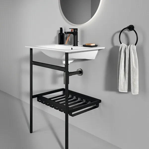 Waschbecken „ConnectAir“ 64 × 46 × 16,5 cm, Hahnlochposition mittig in Weiß Waschbecken „ConnectAir“ 64 × 46 × 16,5 cm, Hahnlochposition mittig in Weiß