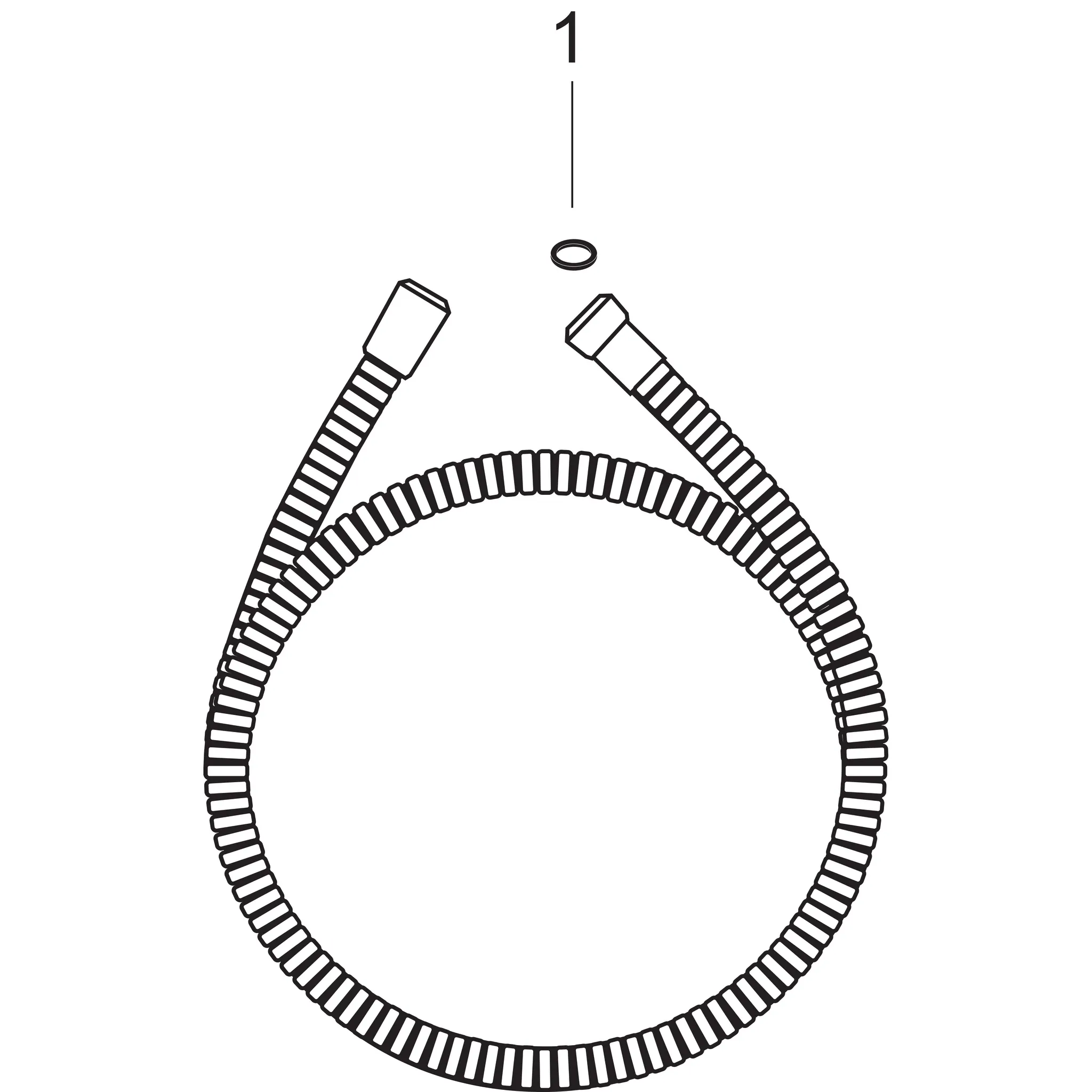 Hansgrohe AXOR Anschl/Halter, Metalleffekt Brauseschlauch 2,00 m Chrom Hansgrohe AXOR Anschl/Halter, Metalleffekt Brauseschlauch 2,00 m Chrom