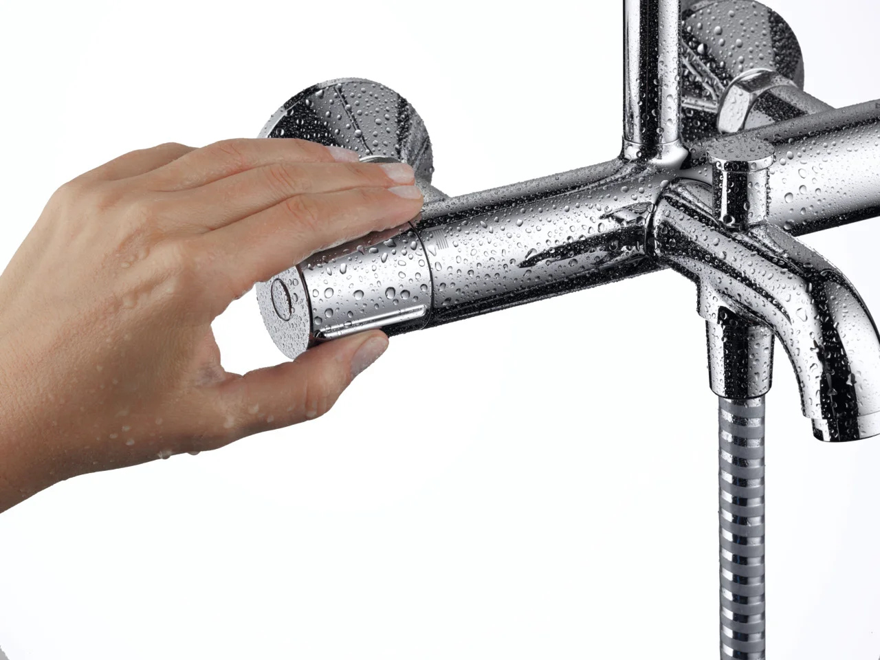 Hansgrohe Vernis Shape Showerpipe 230 1jet mit Wannenthermostat, Chrom