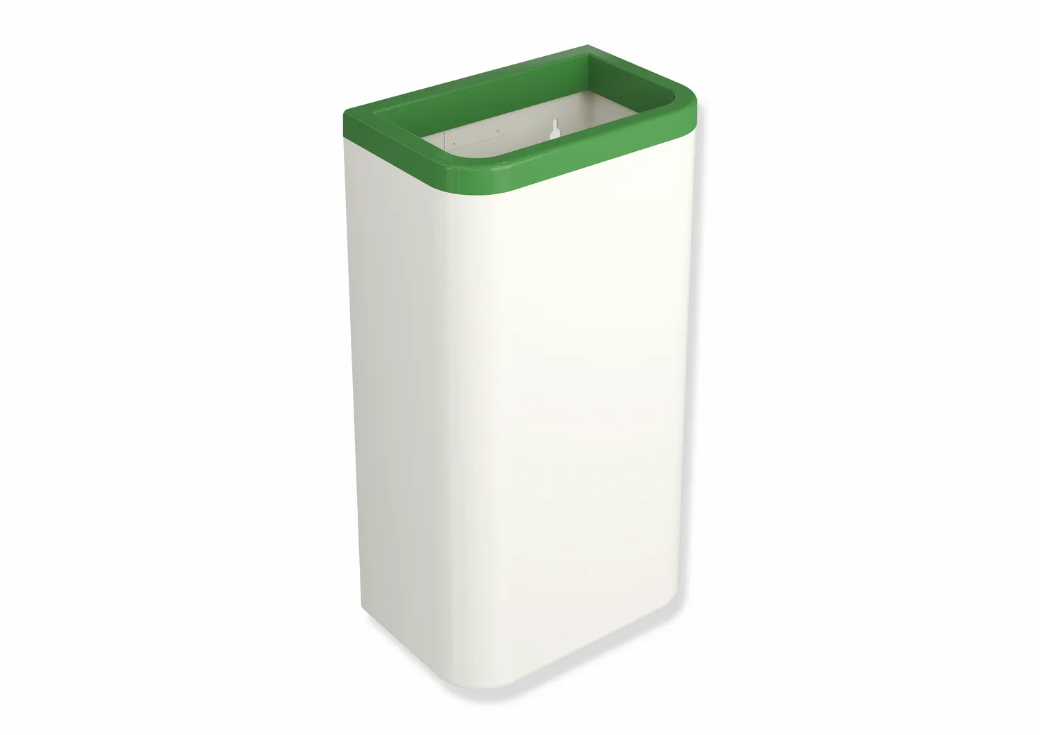 HEWI Papierabfallbehälter, Korpus Polyamid in HEWI Farbe 99, Rahmenelement / Einwurföffnung Polyamid, Fassungsvermögen ca. 25 l, Breite 281 mm, Höhe