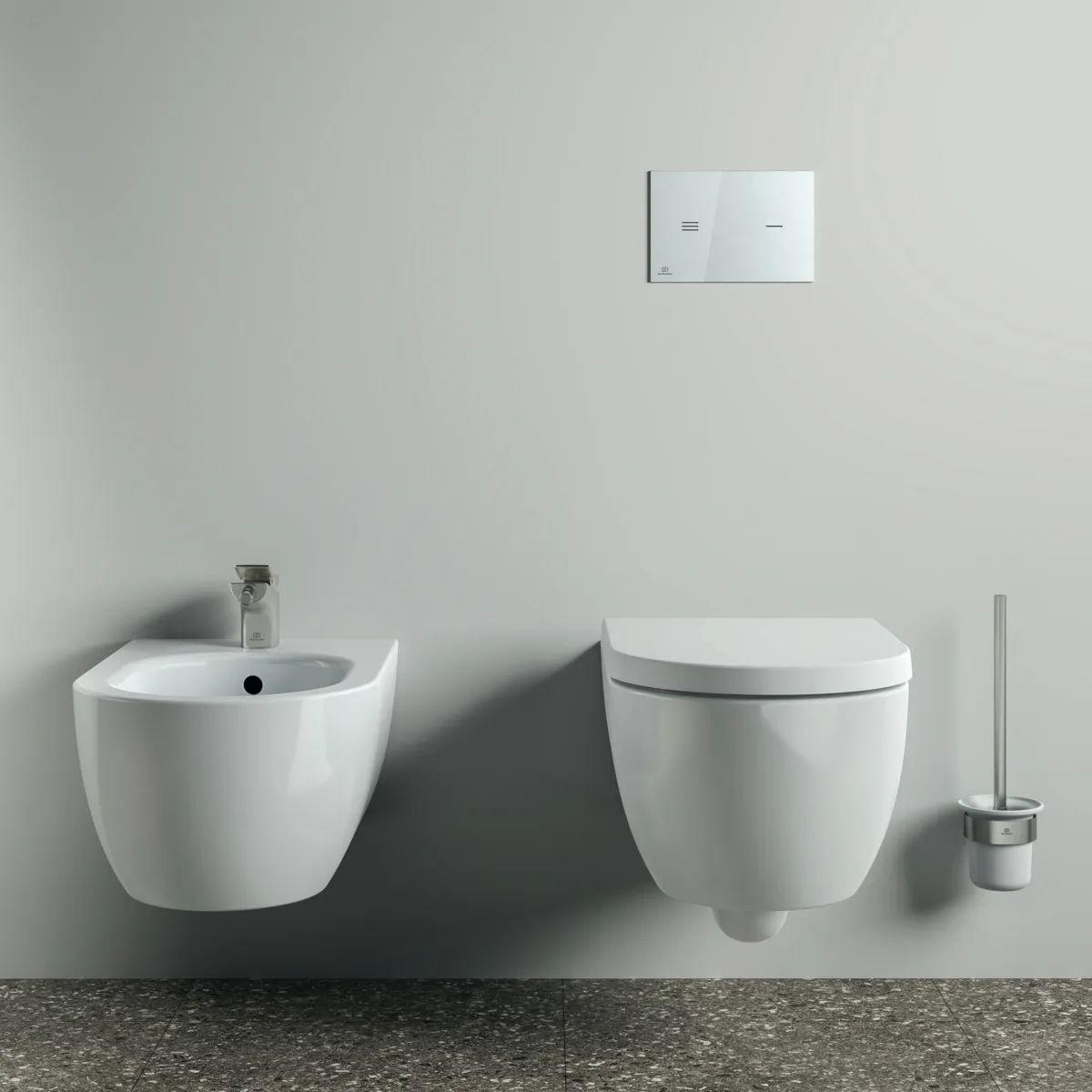 WC-Bürstengarnitur Conca, rund, Brushed Gold WC-Bürstengarnitur Conca, rund, Brushed Gold