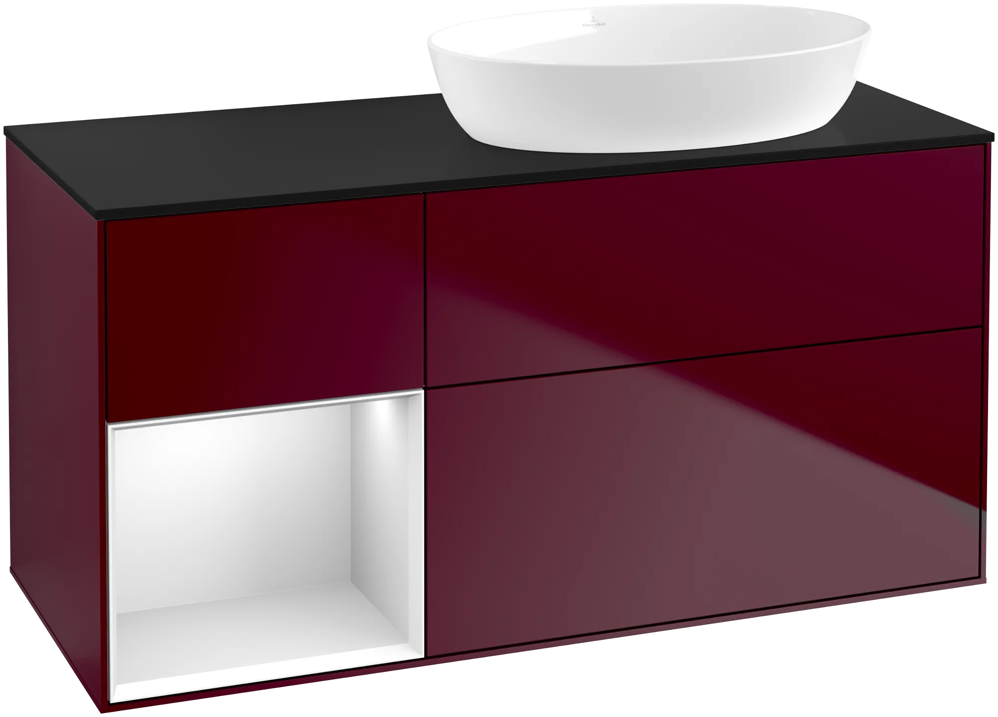 Villeroy & Boch Waschbeckenunterschrank Finion FA4, 1200x603x501mm, mit Beleuchtung, 3 Auszüge