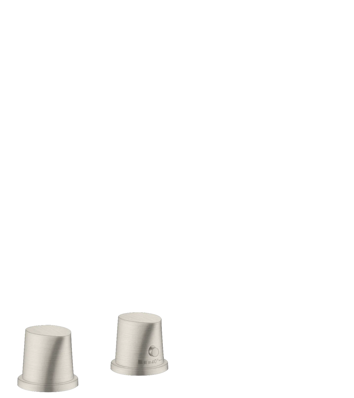 Hansgrohe AXOR Starck Organic 2-Loch Wannenrandarmatur mit Thermostat, Edelstahl Optic