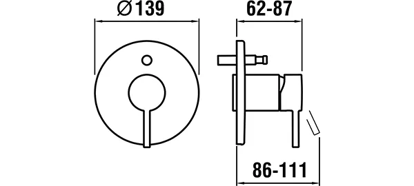 Einhebel-Wannenmischer Unterputz TWINPLUS für SIMIBOX Standard und SIMIBOX Light ohne Zubehör chrom Einhebel-Wannenmischer Unterputz TWINPLUS für SIMIBOX Standard und SIMIBOX Light ohne Zubehör chrom