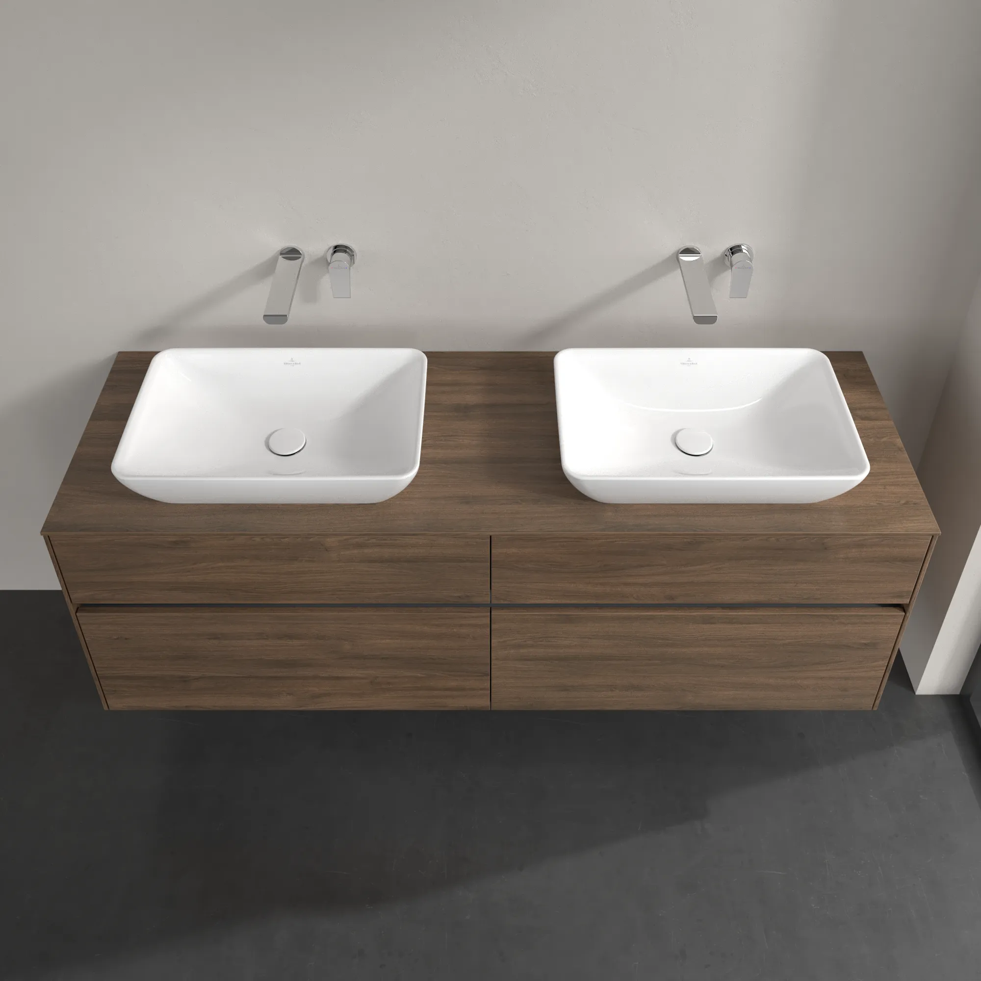 Villeroy & Boch Waschbeckenunterschrank Collaro Arizona Oak, 1600x548x500 mm, 2 Waschbecken, SoftClosing, 4 Auszüge Villeroy & Boch Waschbeckenunterschrank Collaro Arizona Oak, 1600x548x500 mm, 2 Waschbecken, SoftClosing, 4 Auszüge