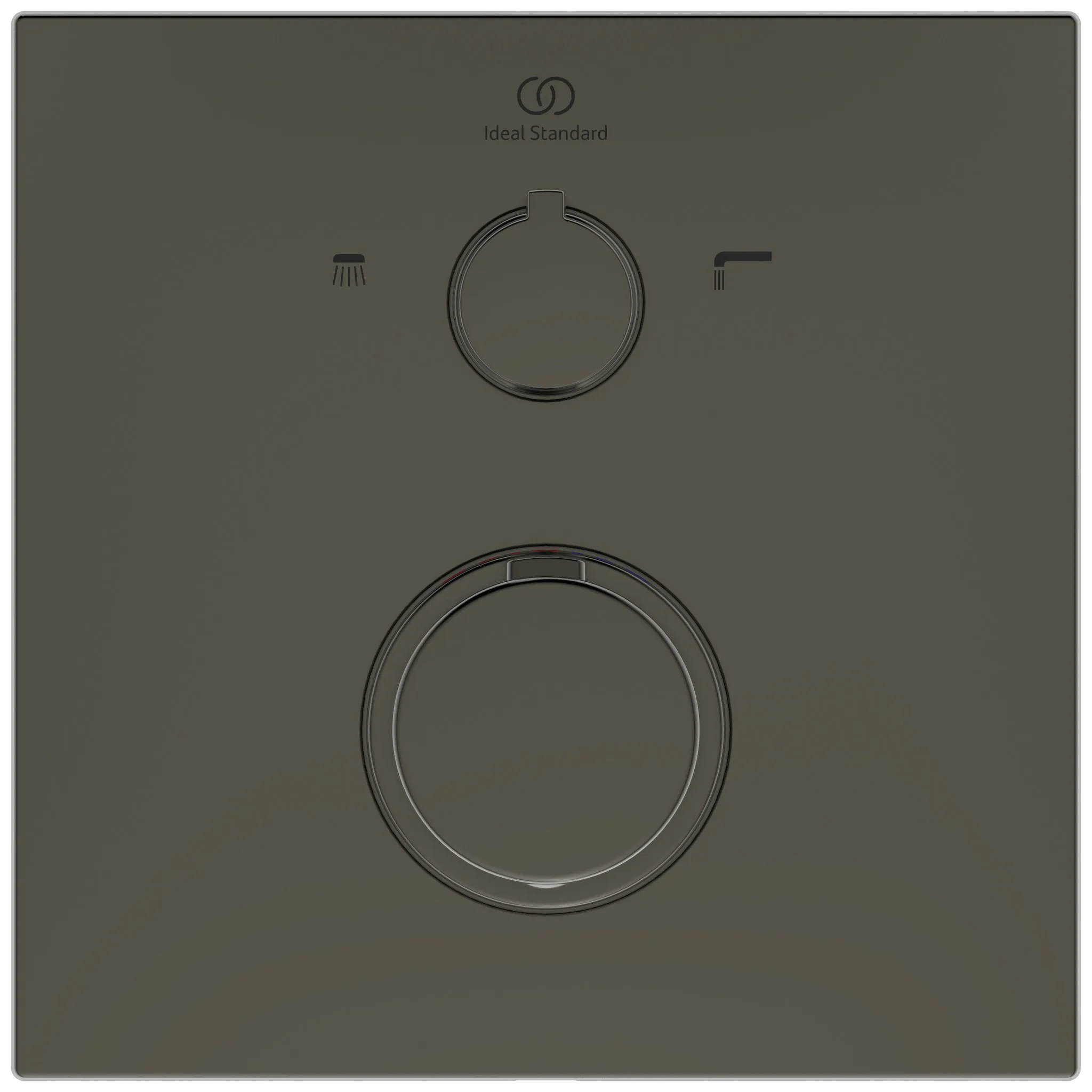 Badethermostat Unterputz Ceratherm C100, Bausatz 2, DIN EN 1717, Rosette 163x163mm, Brushed Gold Badethermostat Unterputz Ceratherm C100, Bausatz 2, DIN EN 1717, Rosette 163x163mm, Brushed Gold