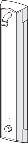 HA Duschpaneel HANSAELECTRA 6415 6 V DN15 Aluminium/Chrom