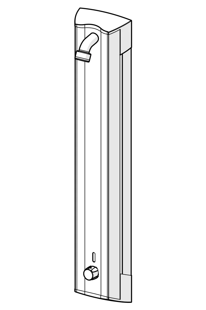 HansaELECTRA Duschpaneel HansaELECTRA 6415 6 V DN15 Aluminium/Chrom HansaELECTRA Duschpaneel HansaELECTRA 6415 6 V DN15 Aluminium/Chrom