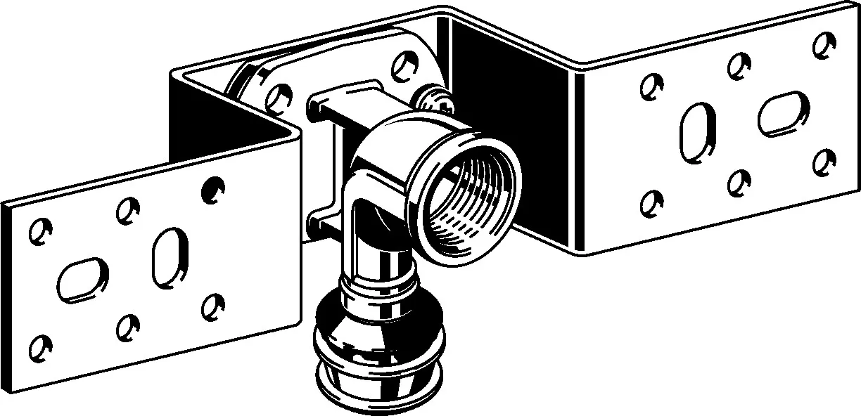Viega „Raxofix“ Montageeinheit verzinkt 16 mm × 1/2″ Viega „Raxofix“ Montageeinheit verzinkt 16 mm × 1/2″