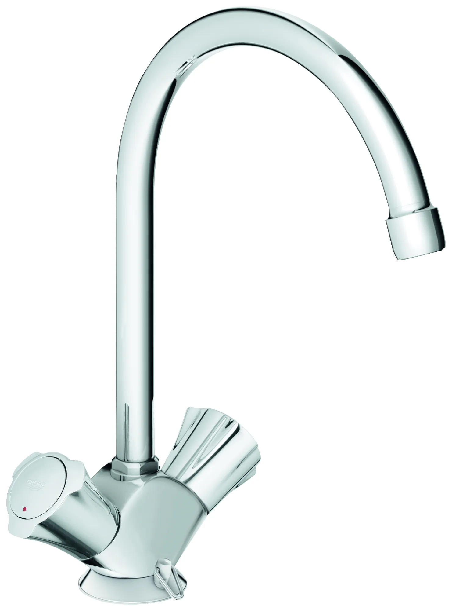 Spültisch-Einlochbatterie Costa 31930_1, schwenkbarer Rohrauslauf, Niederdruck für offene Warmwasserbereiter, chrom Spültisch-Einlochbatterie Costa 31930_1, schwenkbarer Rohrauslauf, Niederdruck für offene Warmwasserbereiter, chrom