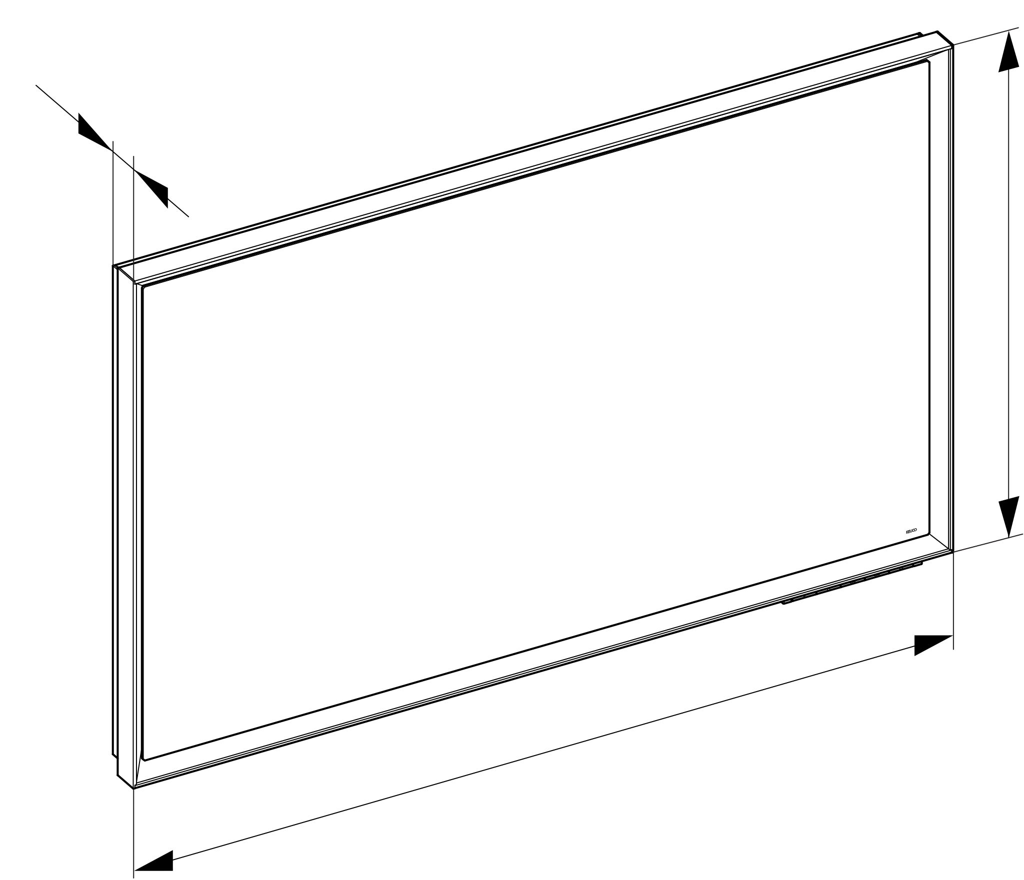 KEUCO ROYAL LUMOS Lichtspiegel 1050x650x60mm schwarz-eloxiert KEUCO ROYAL LUMOS Lichtspiegel 1050x650x60mm schwarz-eloxiert