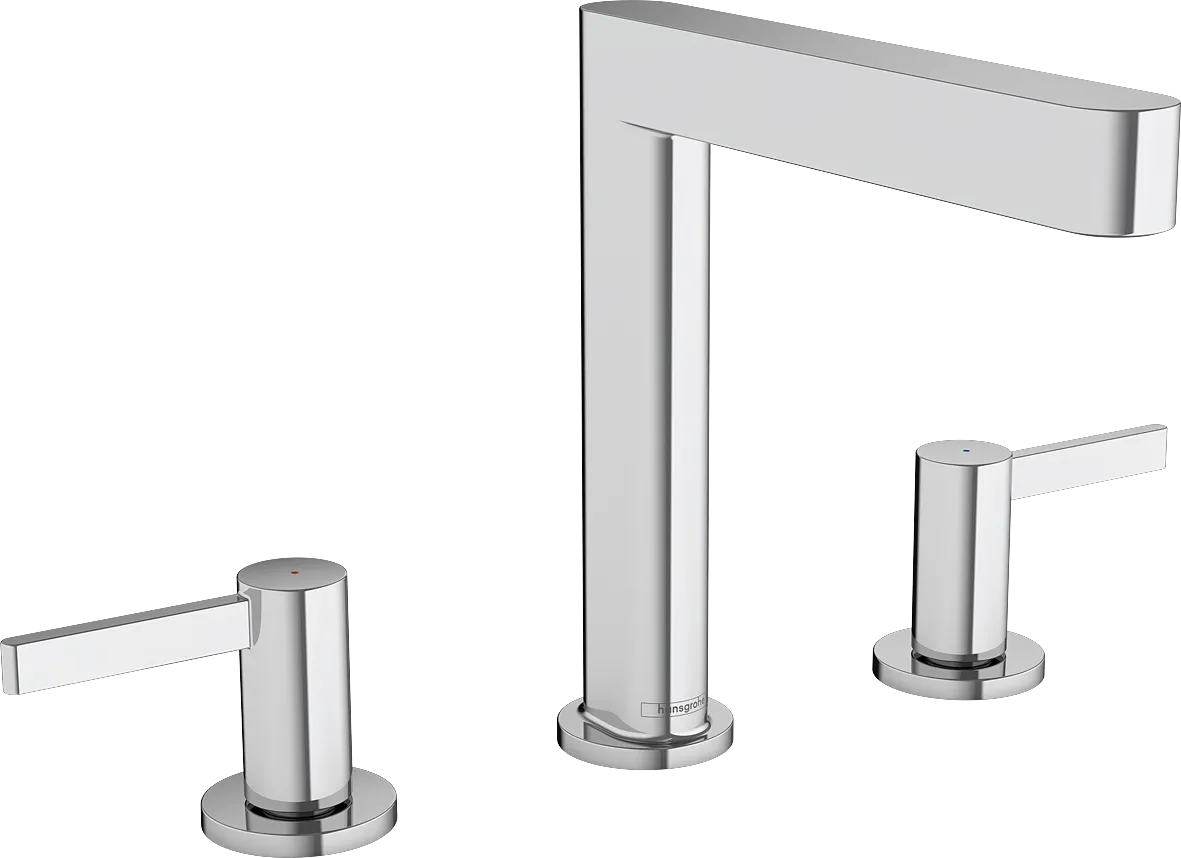 Hansgrohe Finoris 3-Loch Waschtischarmatur 160 mit Push-Open Ablaufgarnitur, Chrom Hansgrohe Finoris 3-Loch Waschtischarmatur 160 mit Push-Open Ablaufgarnitur, Chrom